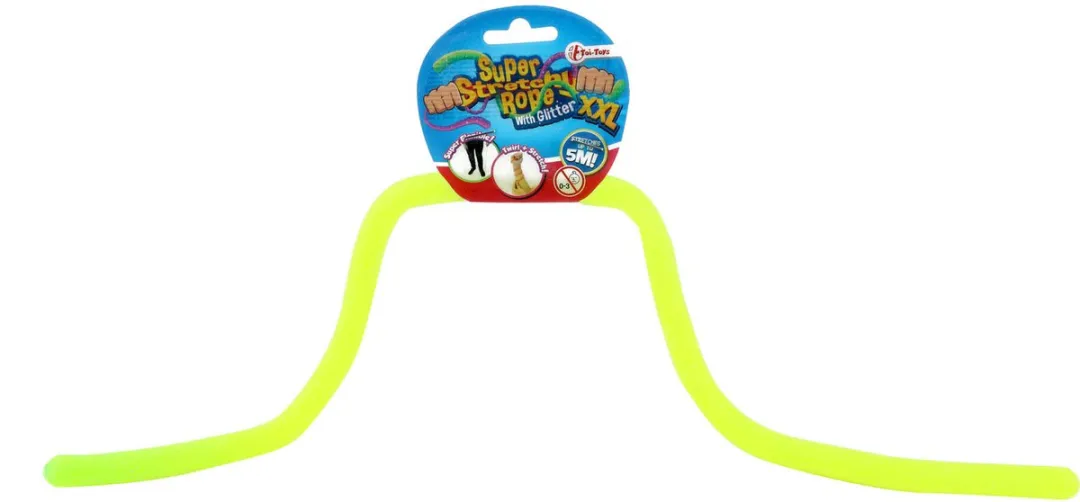 Toi-Toys Super Rekbaar Glitter Touw 50cm - Divers