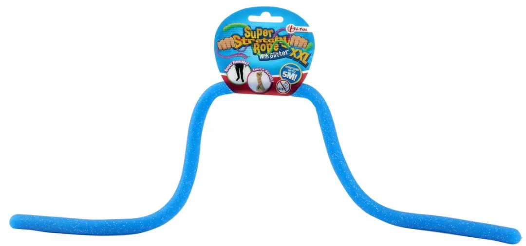 Toi-Toys Super Rekbaar Glitter Touw 50cm - Divers
