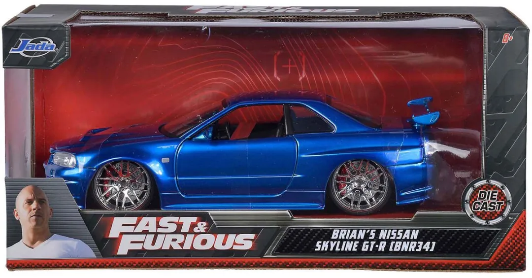 Jada Toys Fast & Furious 2002 Nissan Skyline 1:24 - Blauw