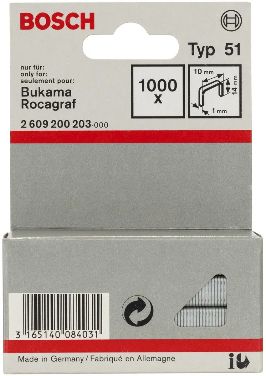 Bosch Niet met platte draad type 51 10x1x14mm
