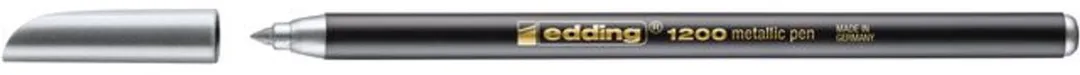 edding 1200 Zilver Metallic Viltstif - Ronde punt - 10 Stuks