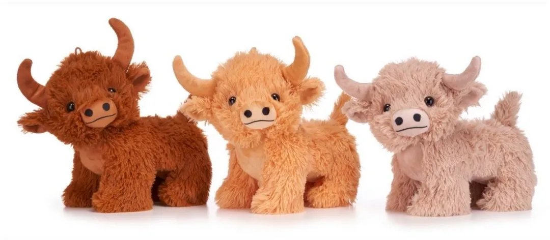 Topknuffels Schotse Hooglander Pluche Koe 25cm - Lichtbruin