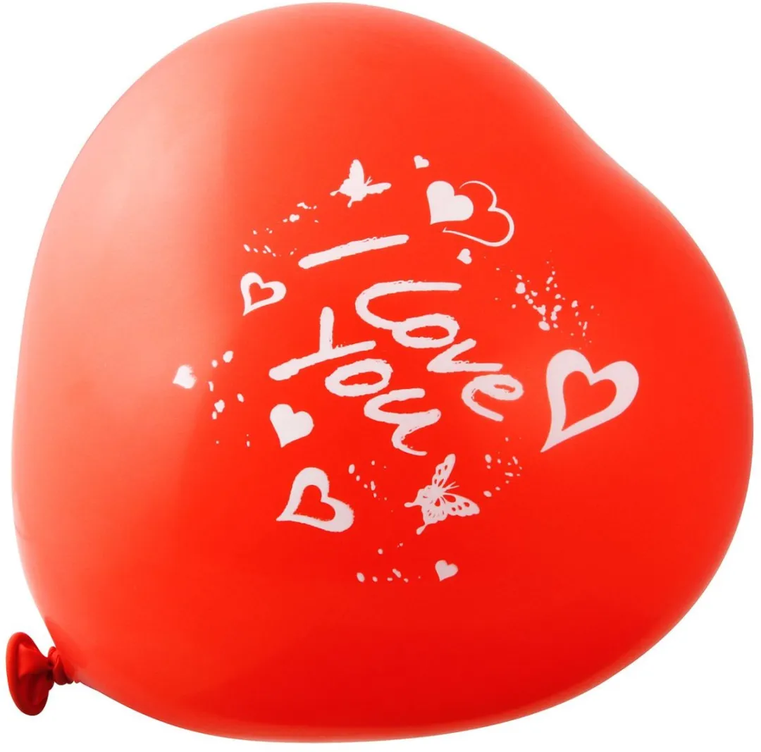 Fackelmann Hartballonnen Set - 5 Stuks Rood