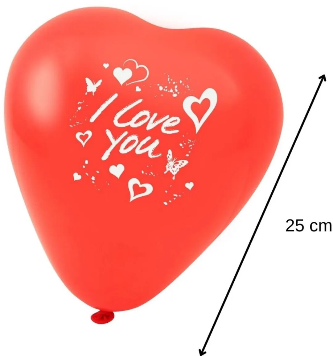 Fackelmann Hartballonnen Set - 5 Stuks Rood