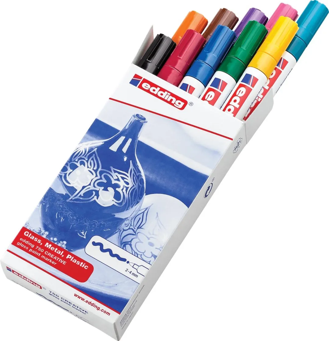 edding 750 Glanslakmarkers - 10 Kleuren 2-4mm - Hittebestendig - afbeelding 6 van 6
