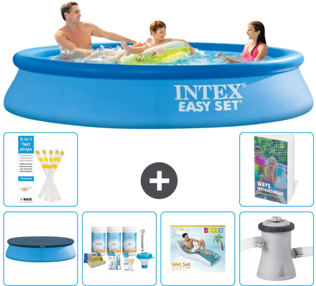 Intex Easy Set Zwembad 305x61cm - Blauw - 7-delig