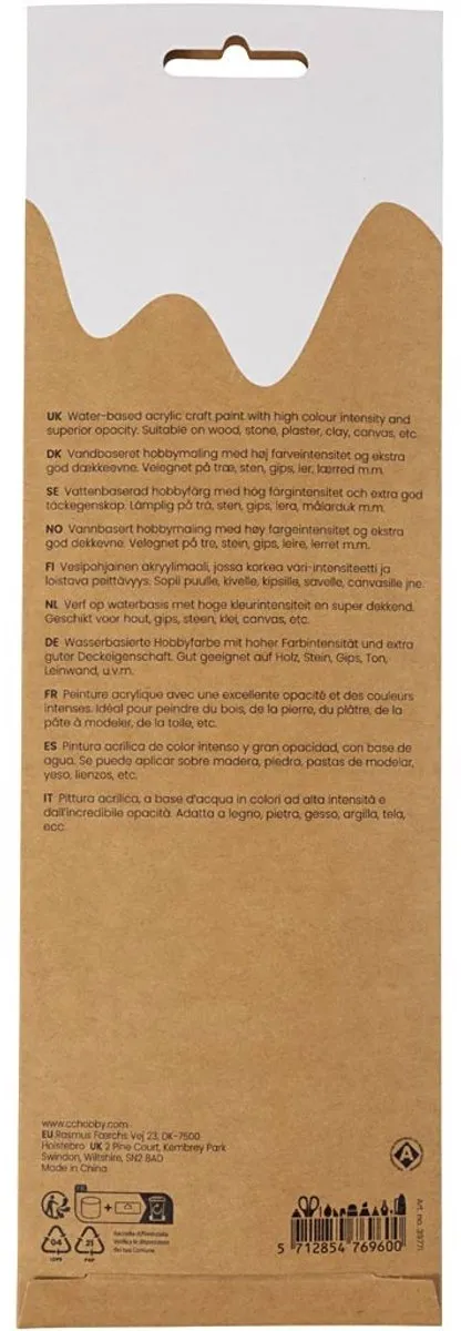 Creativ Company Plus Color Acrylverf - 6 Kleuren 5ml