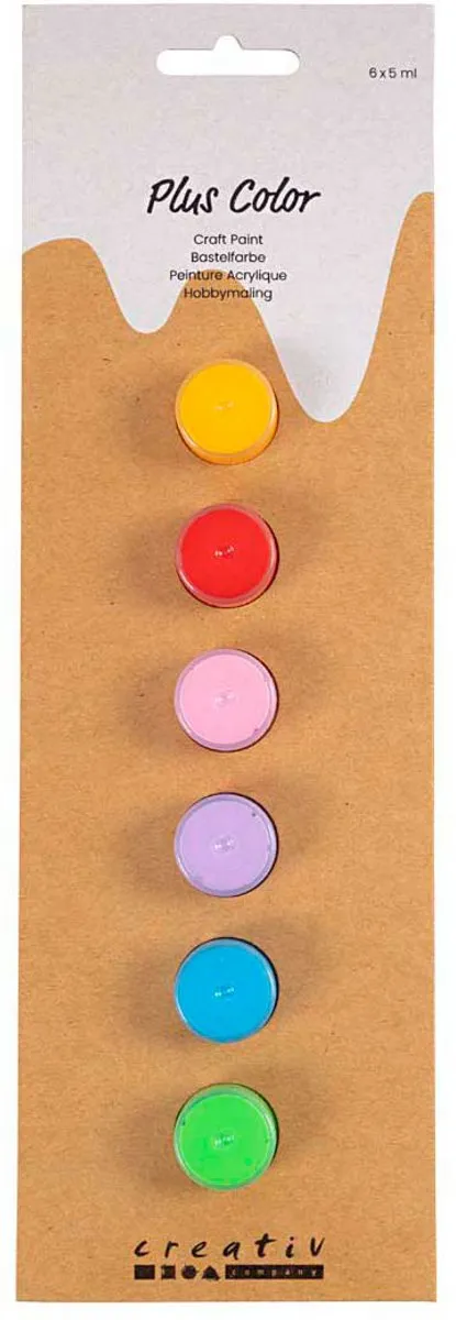 Creativ Company Plus Color Acrylverf - 6 Kleuren 5ml