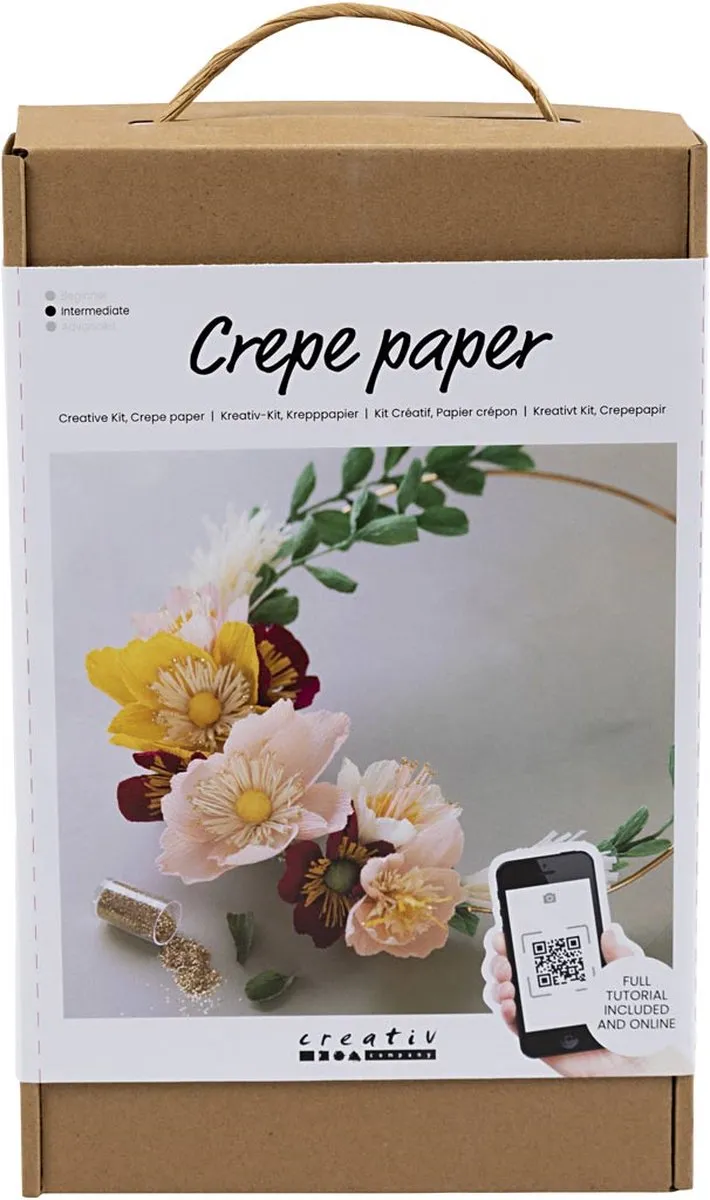 Creativ Company Crêpepapier Bloemenkrans op Ring