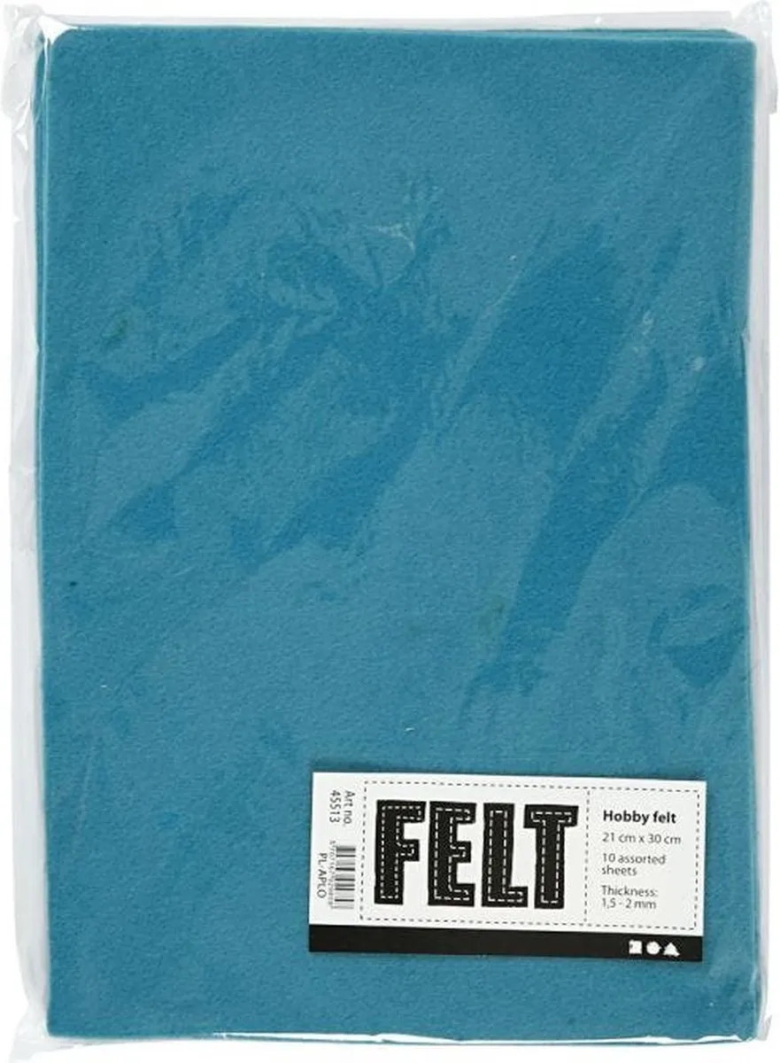 Creativ Company Hobbyvilt A4 Turquoise - 10 Stuks