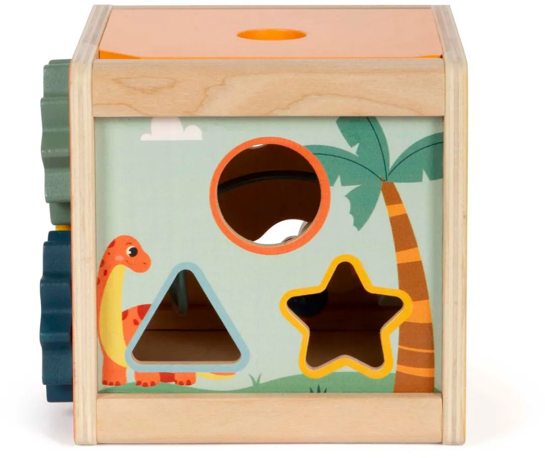 Small Foot Houten Activiteitenkubus Dino Motoriekspiraal - 12618