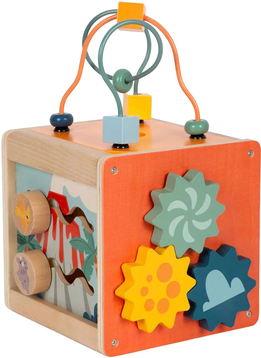 Small Foot Houten Activiteitenkubus Dino Motoriekspiraal