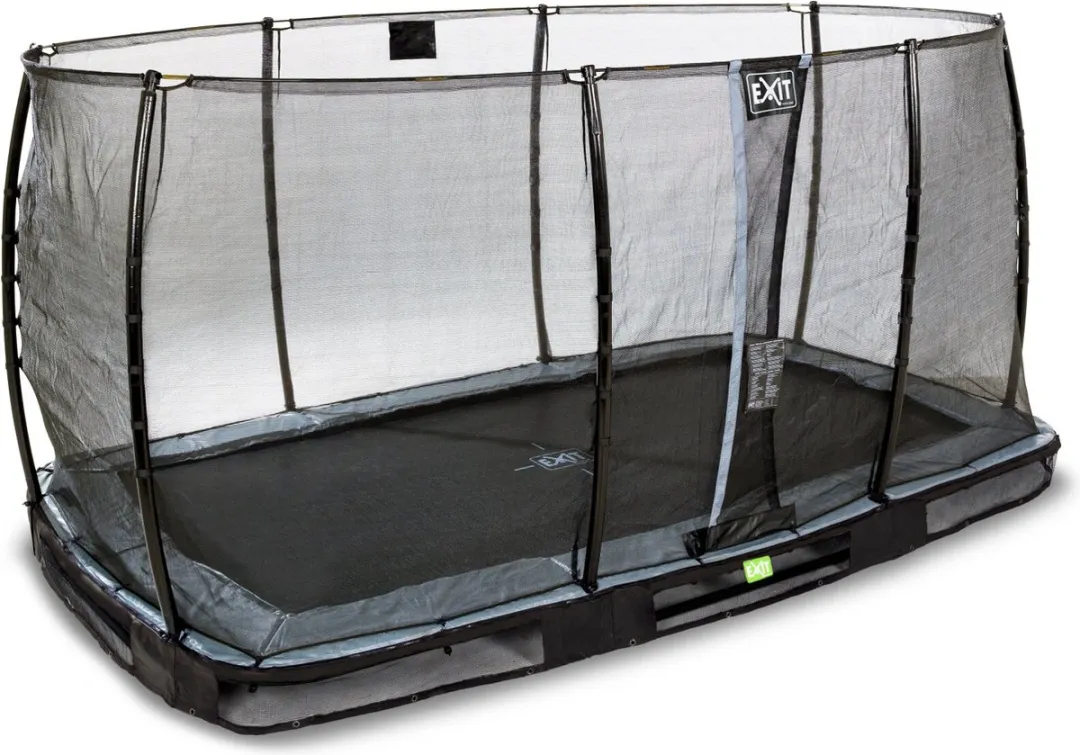 EXIT Elegant Inground Trampoline 214x366cm - Zwart
