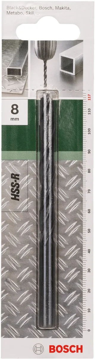 Bosch Metaalboren HSS-R 8mm DIN 338 - 75mm - 1 Stuk