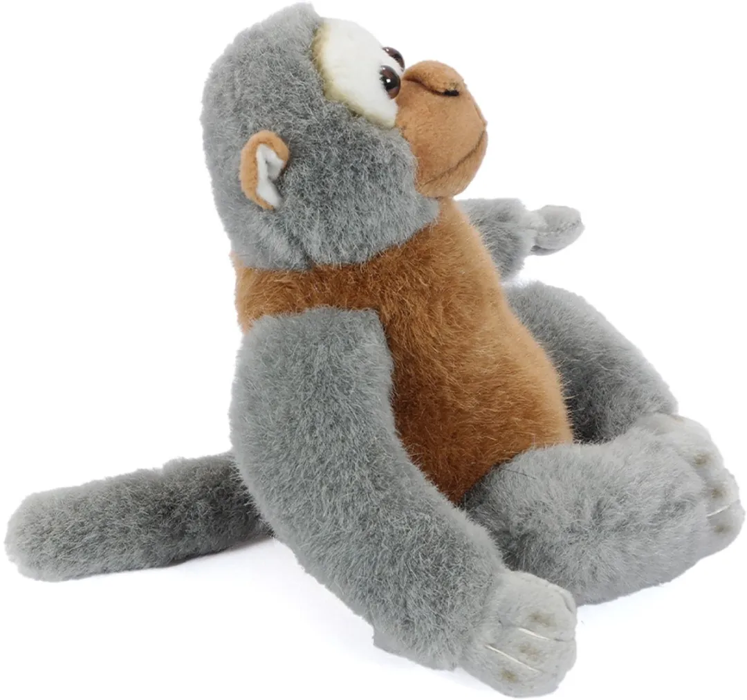 PIA Soft Toys Pluche Knuffelaap Bruin/Grijs - 20 cm
