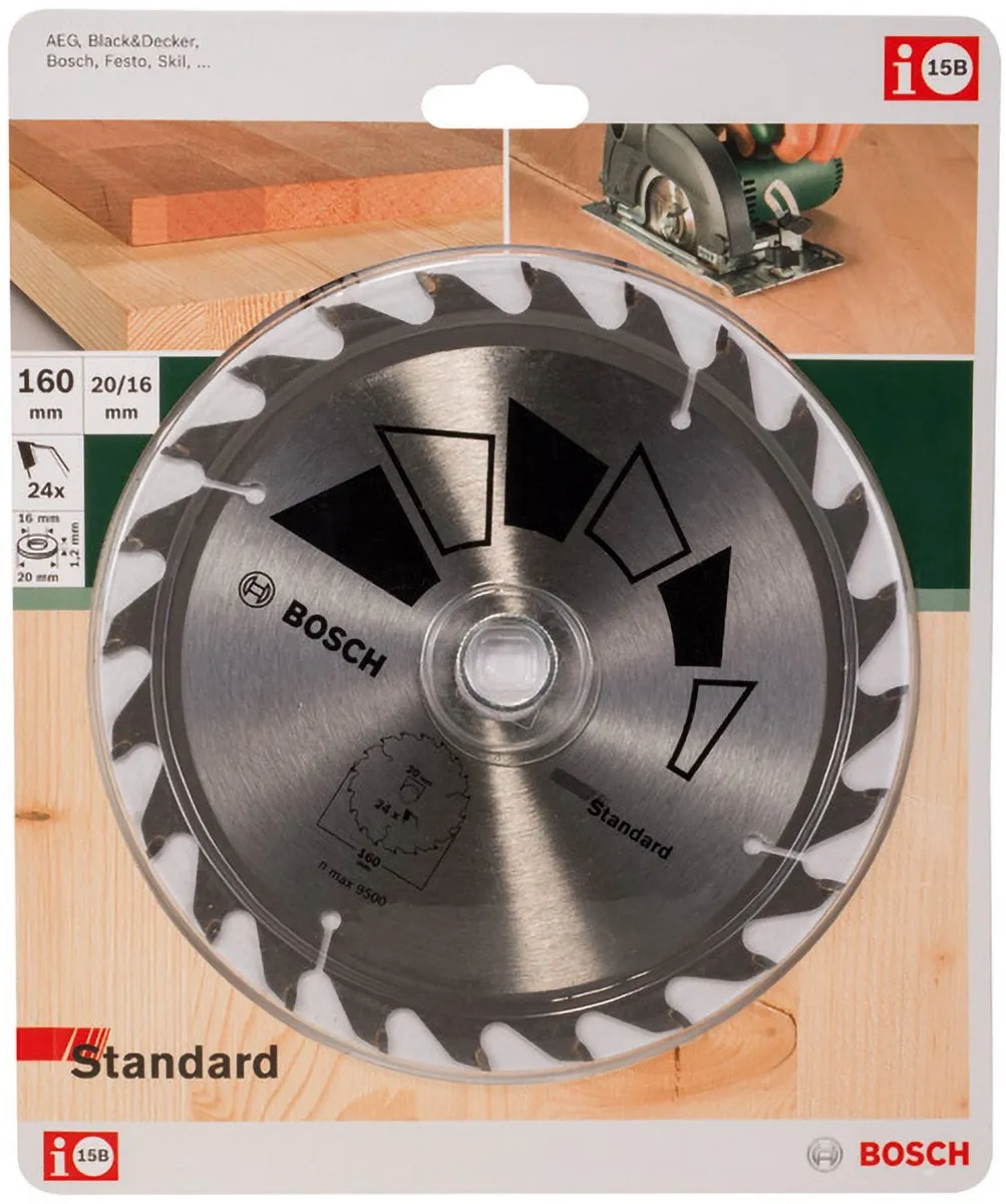 Bosch Cirkelzaagblad Basic 160mm T24 - Hout