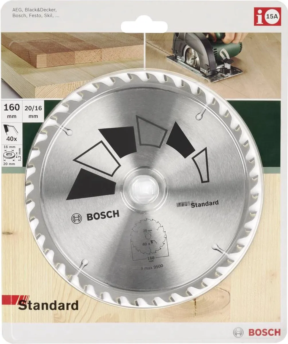 Bosch Cirkelzaagblad Basic 160mm T24 - Hout