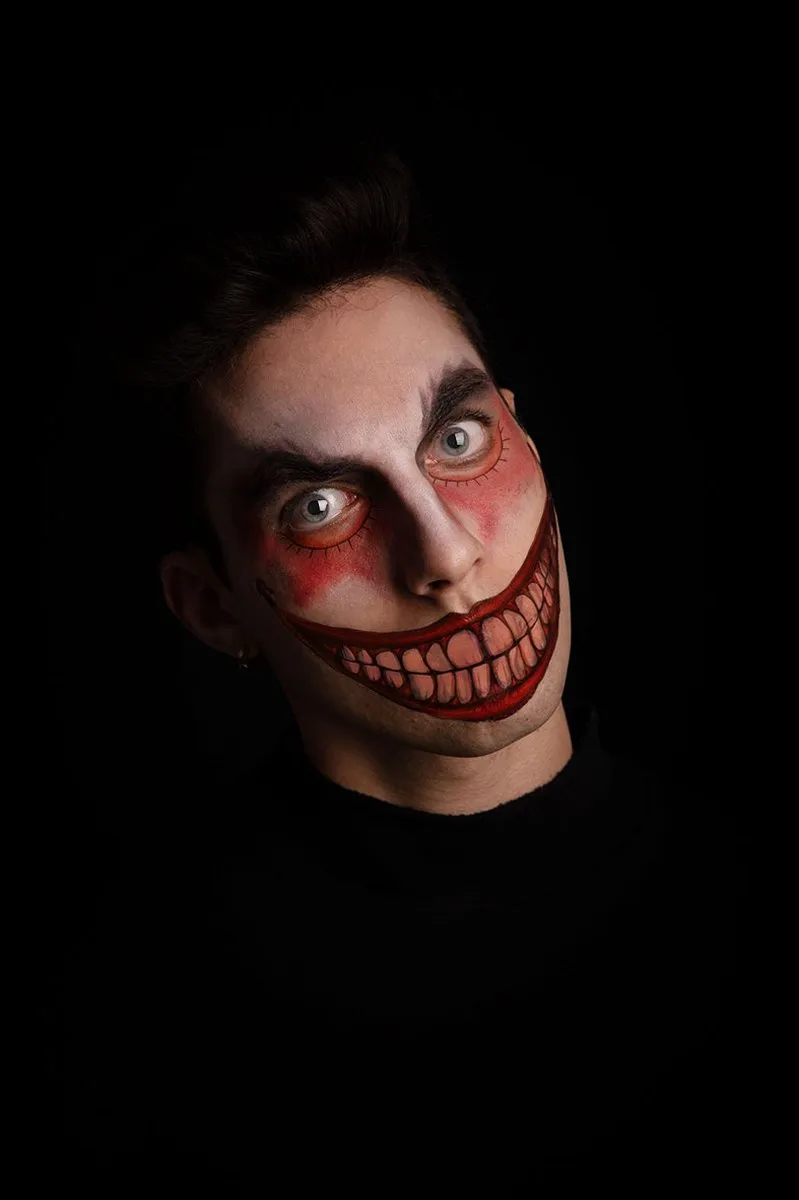 Carnival Toys Mondtattoo Horrorclown - Rood/Wit