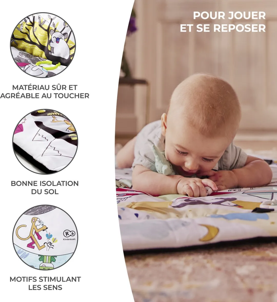 KinderKraft SMARTPLAY Speelmat - Meerkleurig