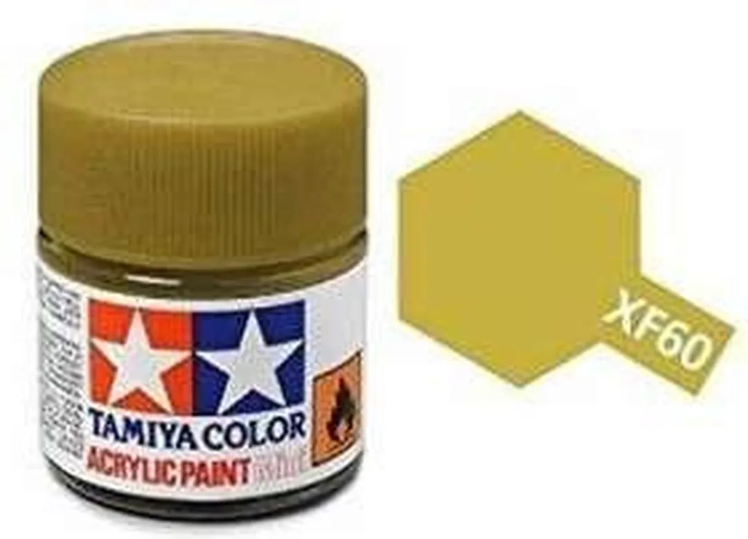 Tamiya XF-60 Acrylverf - 23ml - Donkergeel Matt
