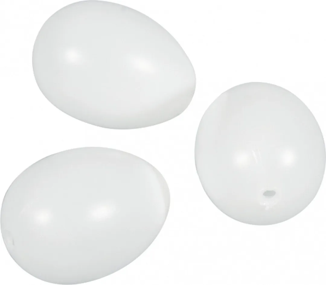 Rayher Plastic Paaseieren 20 Stuks - 6cm Wit