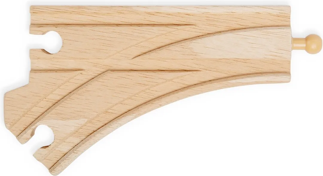 BIGJIGS Curved Points Houten Treinbaan - 2 Stuks - Multi