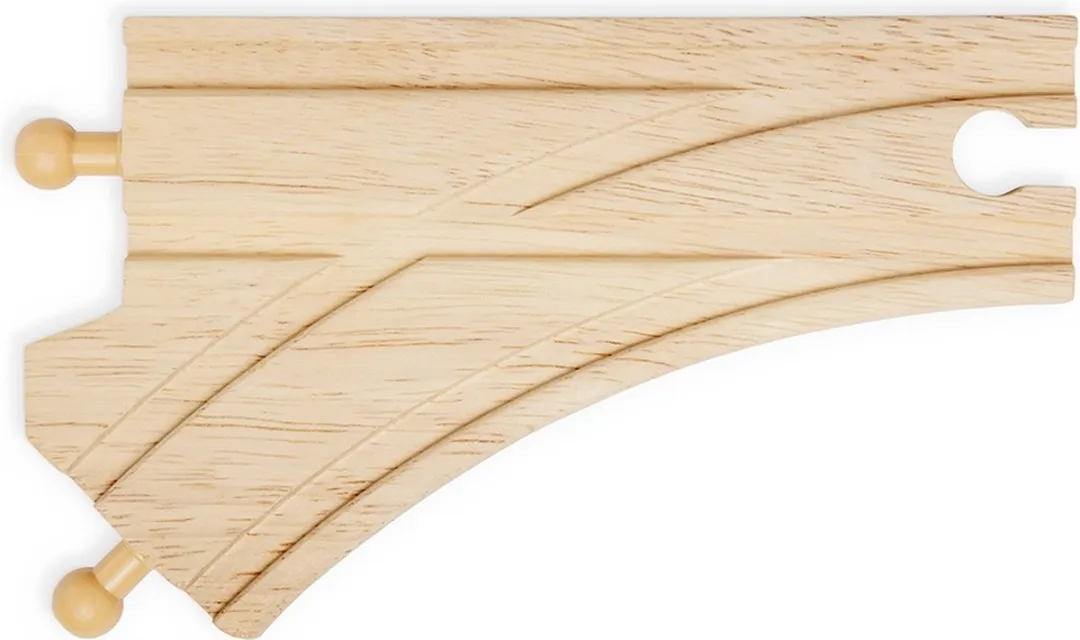 BIGJIGS Curved Points Houten Treinbaan - 2 Stuks - Multi