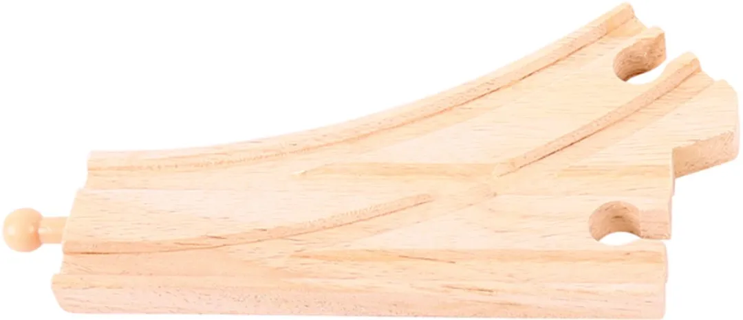 BIGJIGS Curved Points Houten Treinbaan - 2 Stuks - Multi