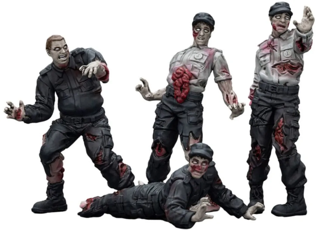 Joy Toy Zombie Dark Source Security Guards Action Figuur 4-Pack