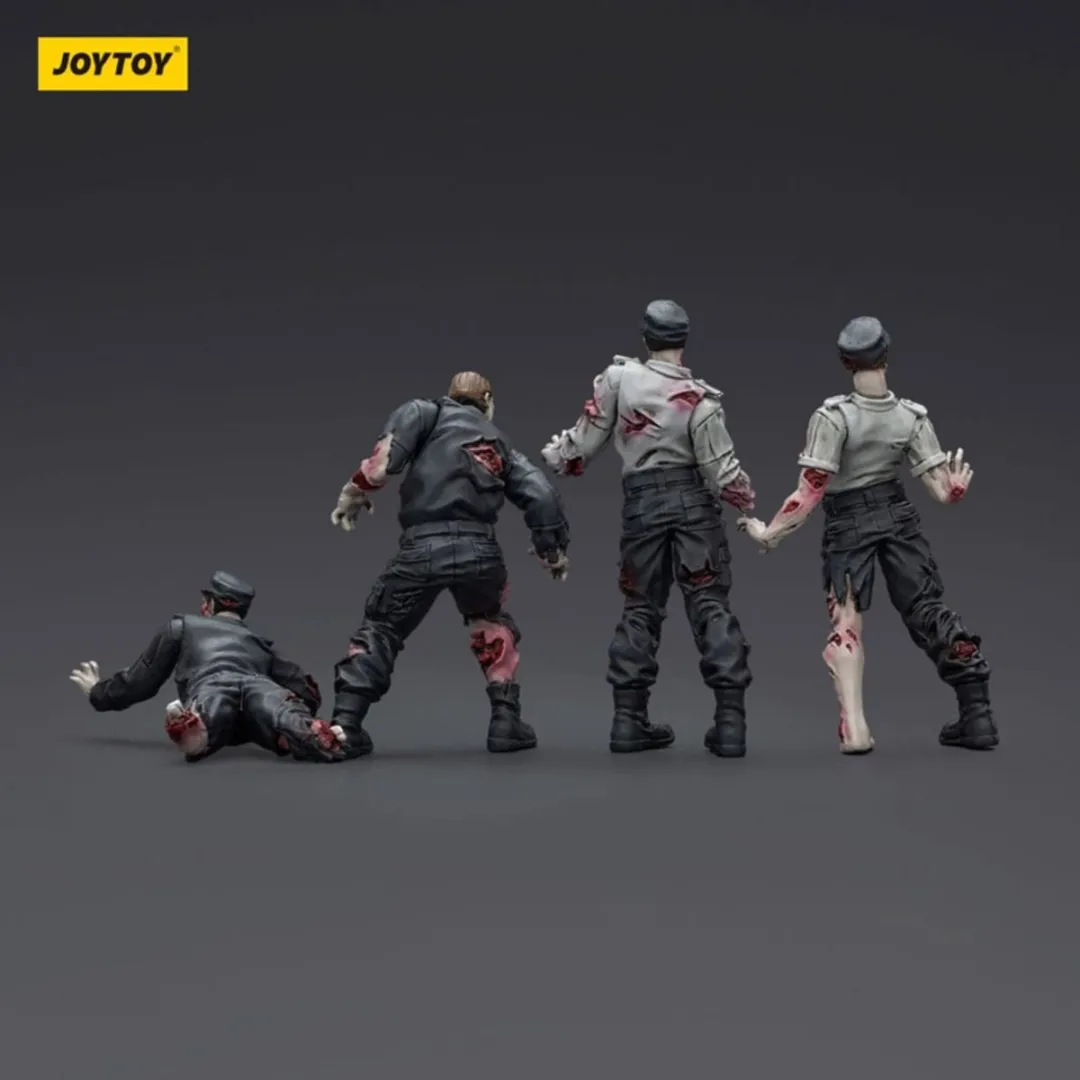 Joy Toy Zombie Dark Source Security Guards Action Figuur 4-Pack - 8cm - Multi