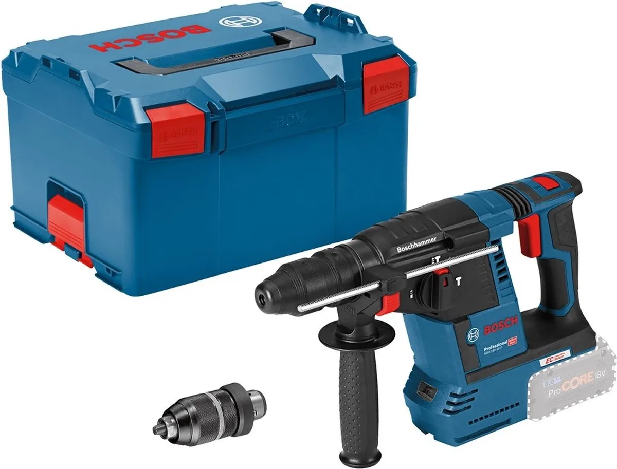 Bosch GBH 18V-26 F + GDE Accuboormachine - SDS-plus - Hout/Beton