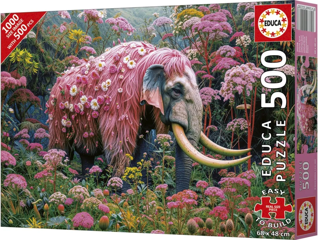 Educa Olifant Bloemen Puzzel 500 Stuks - Multicolor