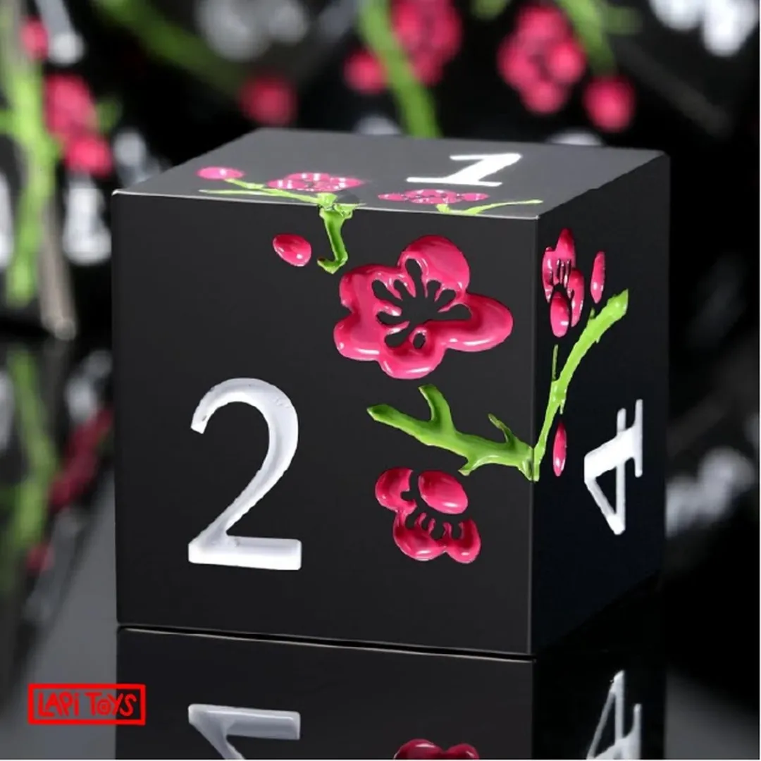 Lapi Toys DnD Polydice Metalen Dobbelstenen - 7 Stuks - Zwart