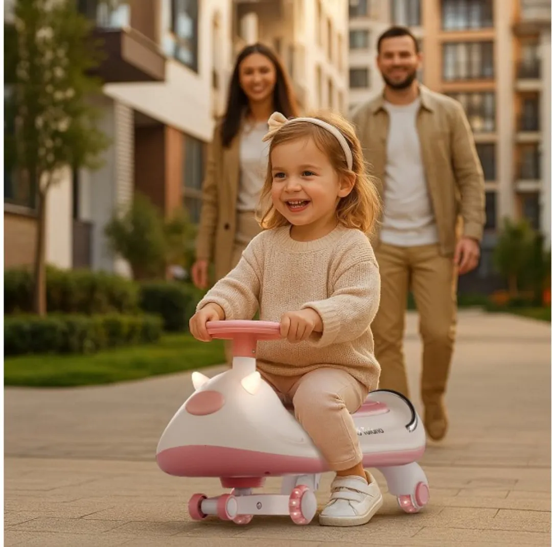 Tulano Wiggle Car Focus 45 Loopauto - Roze - 3x AA