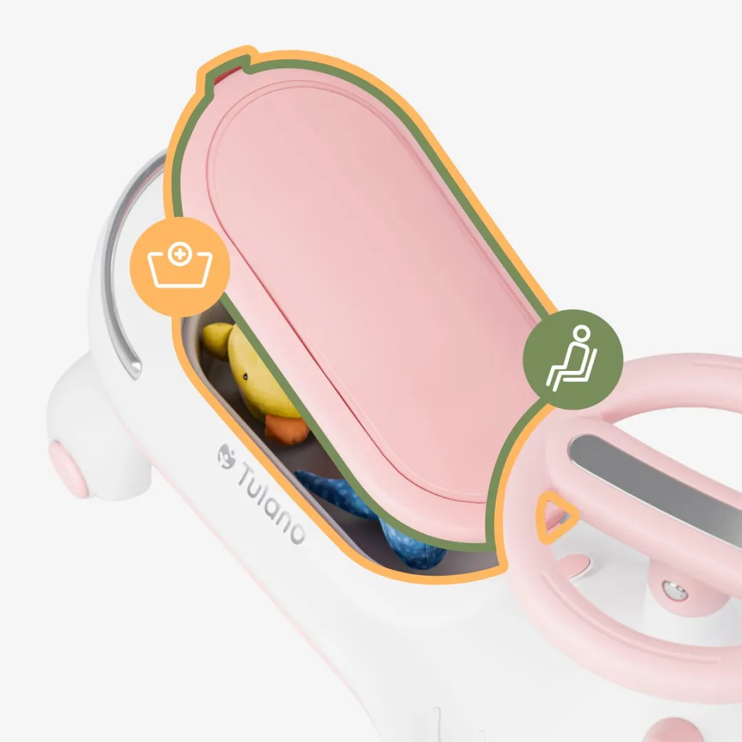 Tulano Wiggle Car Focus 45 Loopauto - Roze - 3x AA - afbeelding 6 van 6