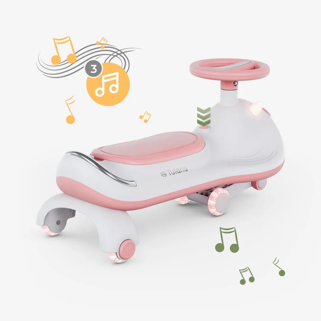 Tulano Wiggle Car Focus 45 Loopauto - Roze - 3x AA