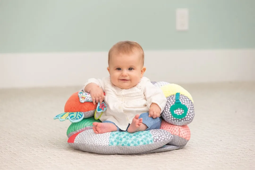 Infantino Tummy Time & Seated Support Steunkussen BK-313006 - Grijs/Multicolor