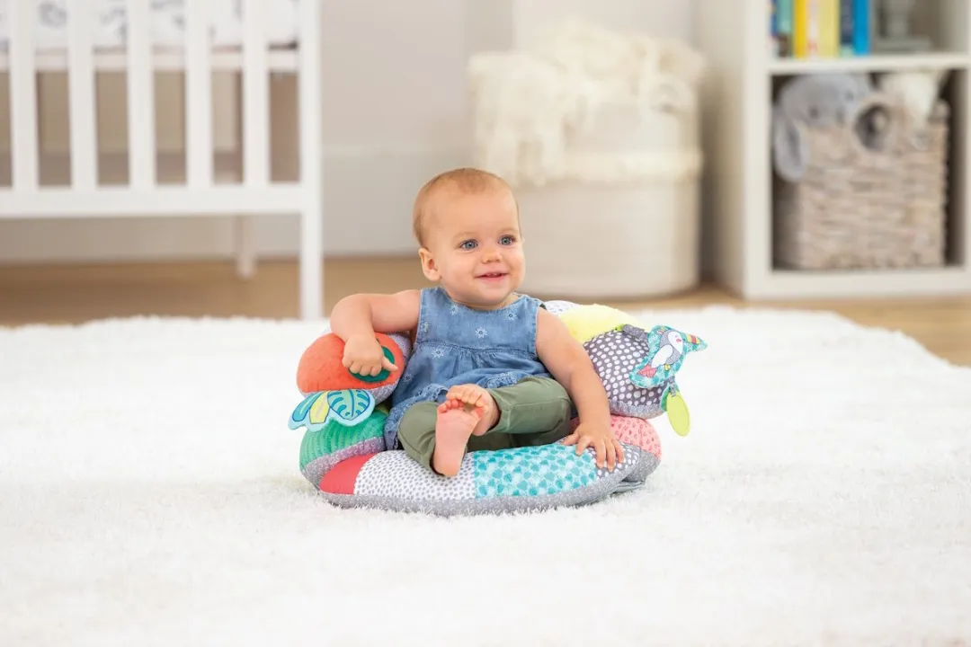 Infantino Tummy Time & Seated Support Steunkussen BK-313006 - Grijs/Multicolor - afbeelding 6 van 6
