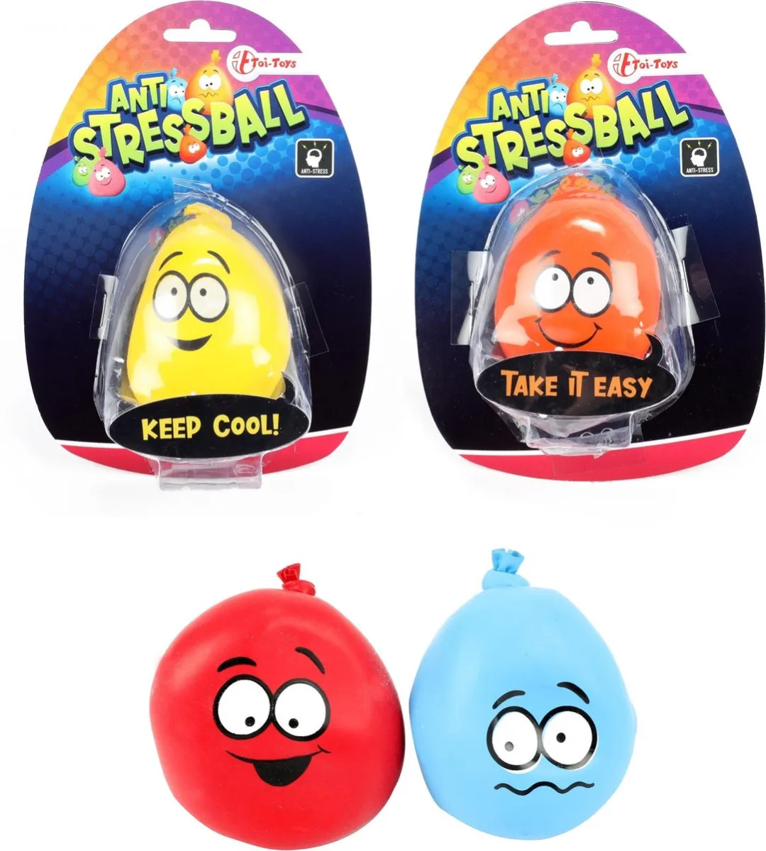 Toi-Toys Anti Stressbal Multicolor