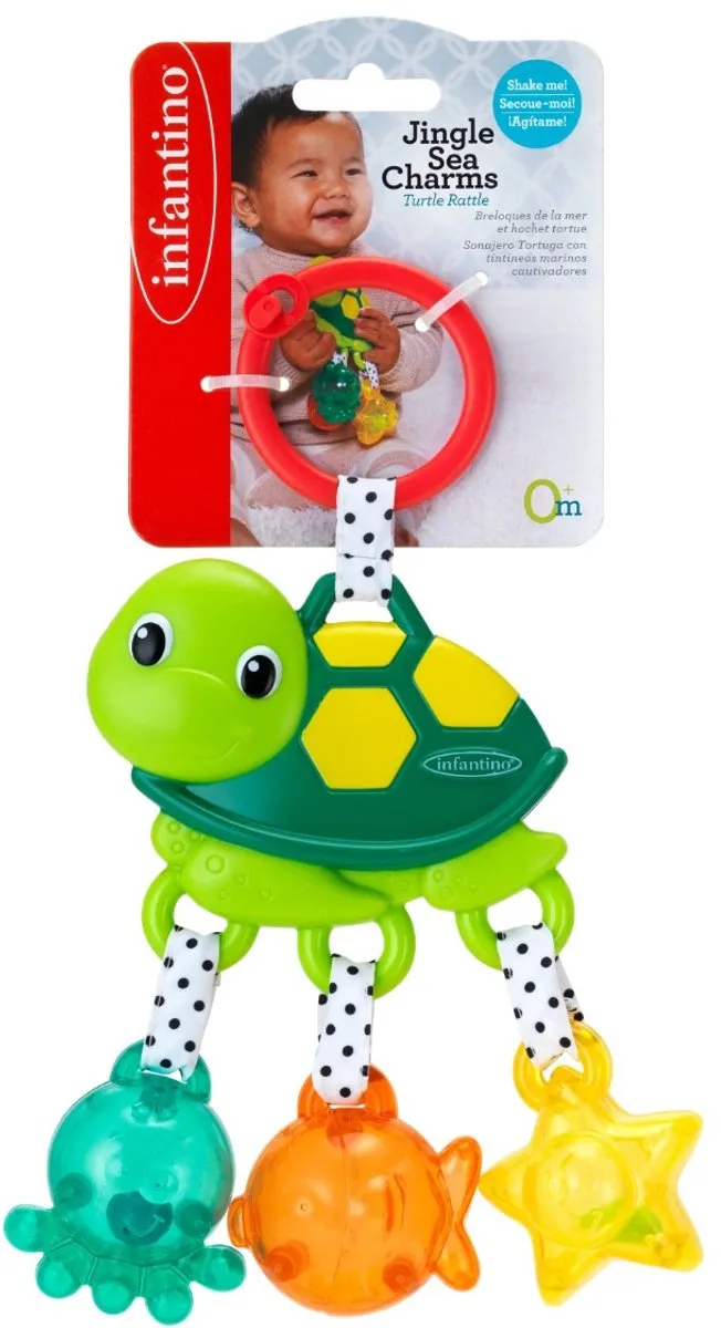 Infantino Jingle Sea Charms Turtle Rammelaar - Multicolor
