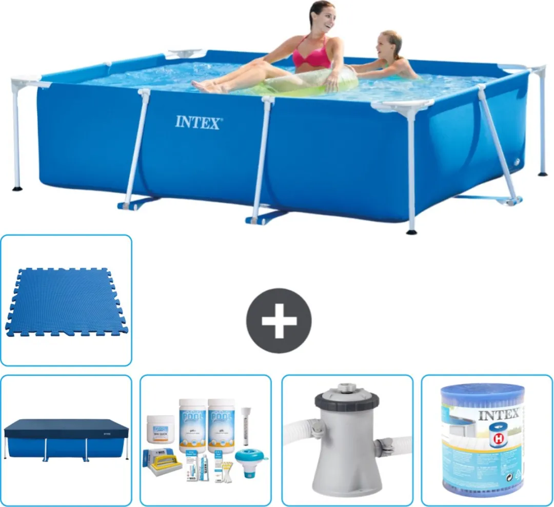 Intex Rechthoekig Frame Zwembad 220x150x60cm Blauw