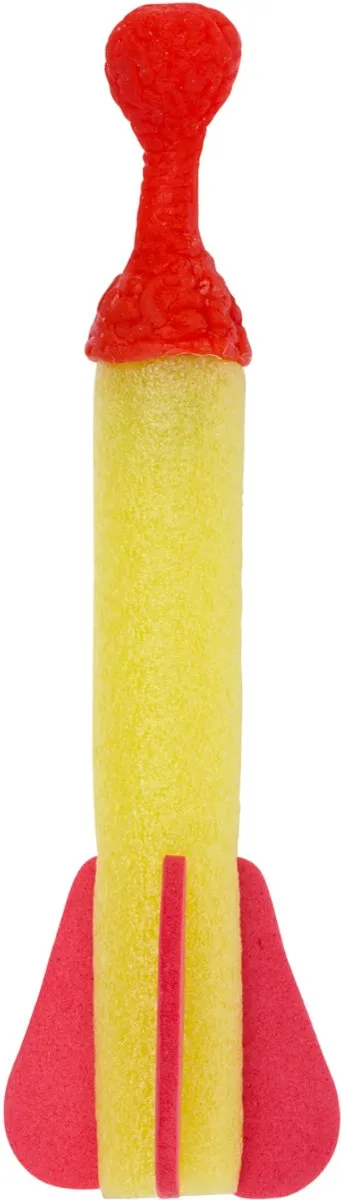 Eddy Toys Raket-Katapult 35127 - Schuimraket - 15cm - Rood/Geel