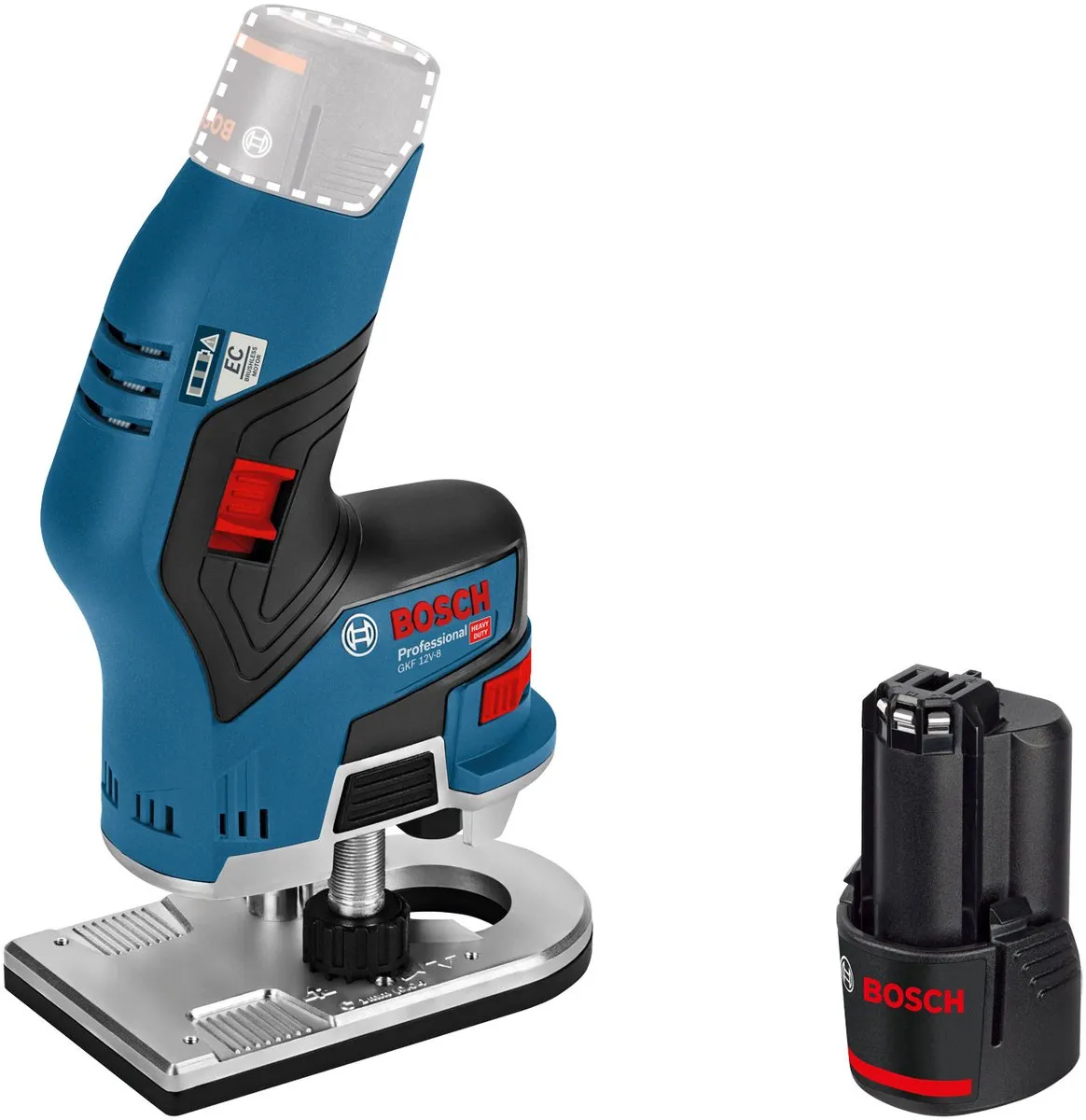Bosch GKF 12V-8 Accukantenfrees - Blauw
