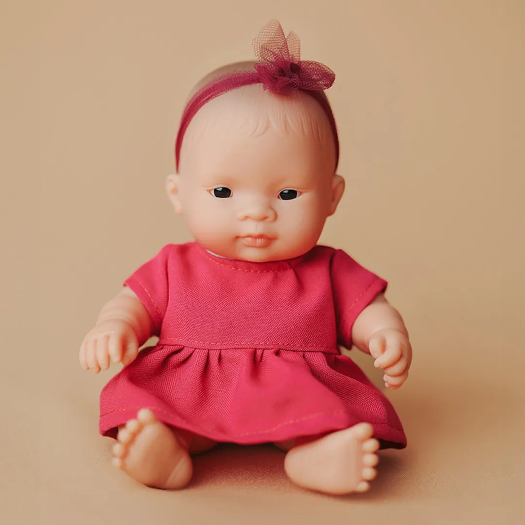 Miniland Babypop Aziatisch Meisje 21cm - Educatief Speelgoed - 8413082330040