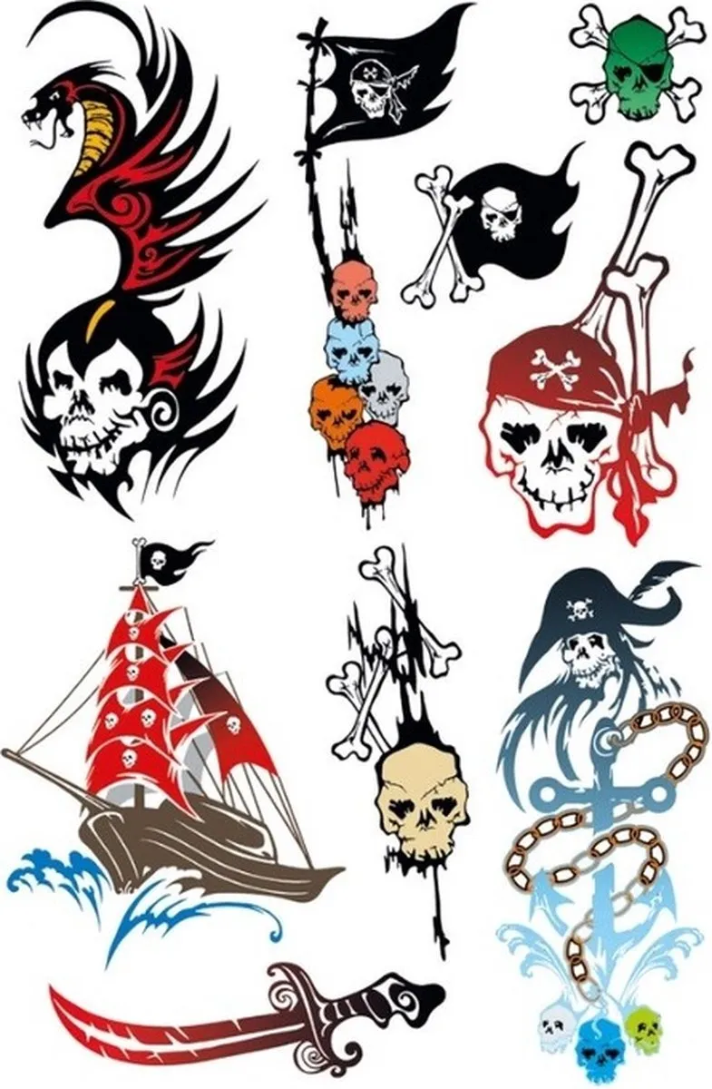 Herma Piraten Tattoo Stickers