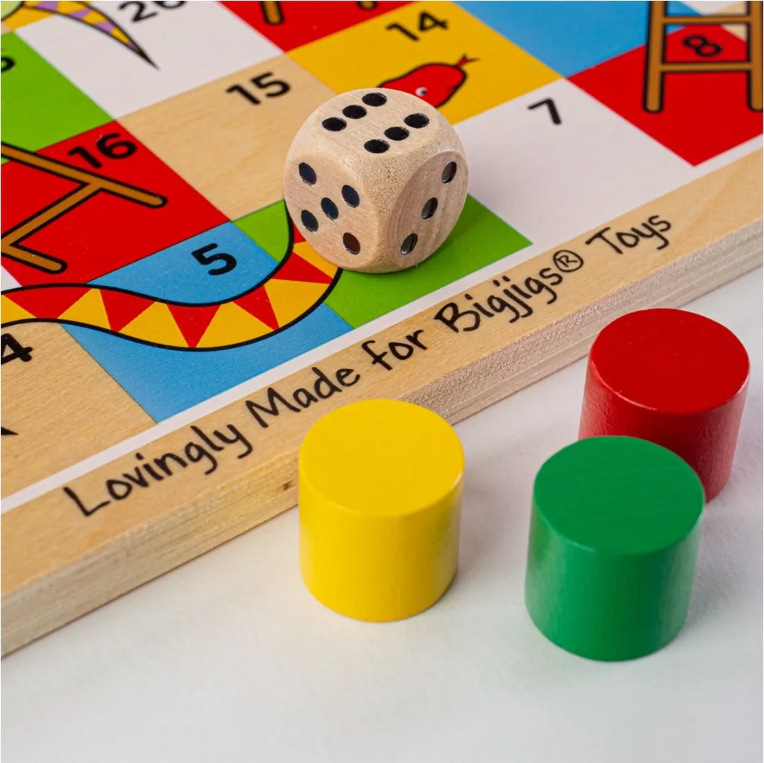 Bigjigs Traditional Snakes & Ladders BJ788 - 4 Spelers