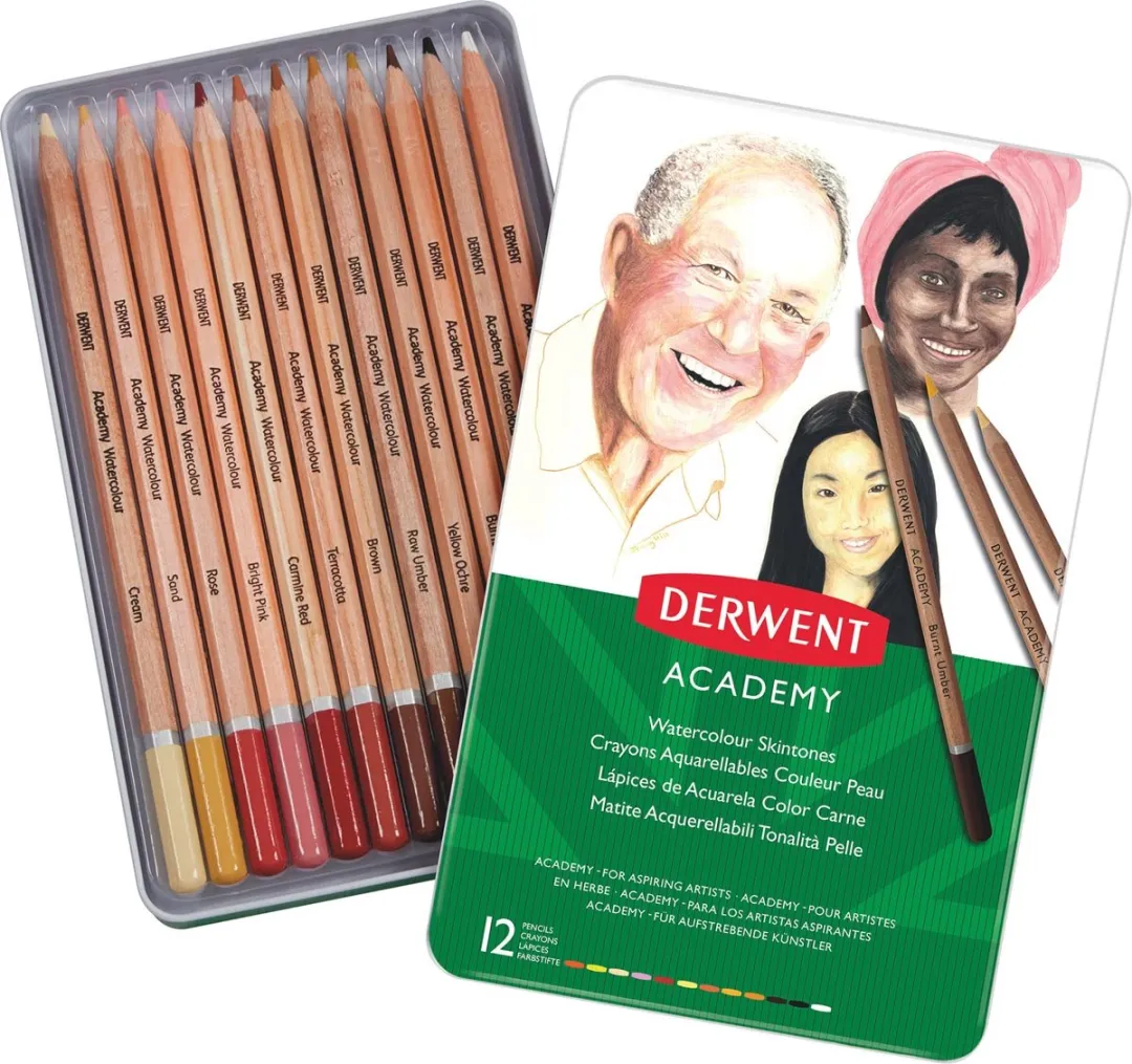 Derwent Academy Aquarelpotloden Huidskleuren