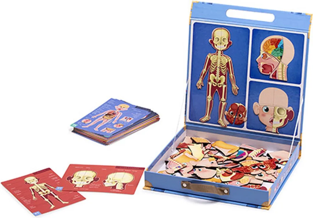 Eurekakids Human Body Leerkoffer - 26 Magneten - 4 Spelers