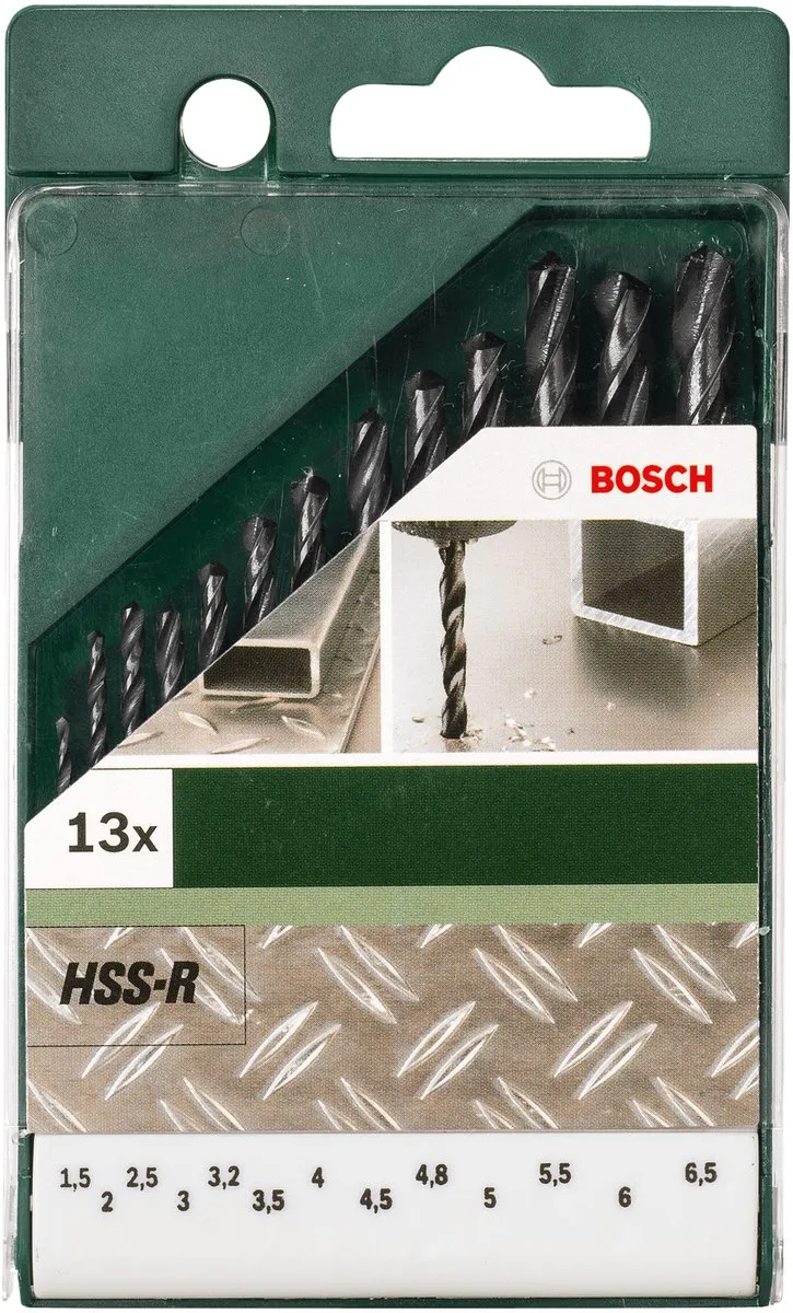 Bosch 13-delige Metaalborenset HSS-R DIN 338