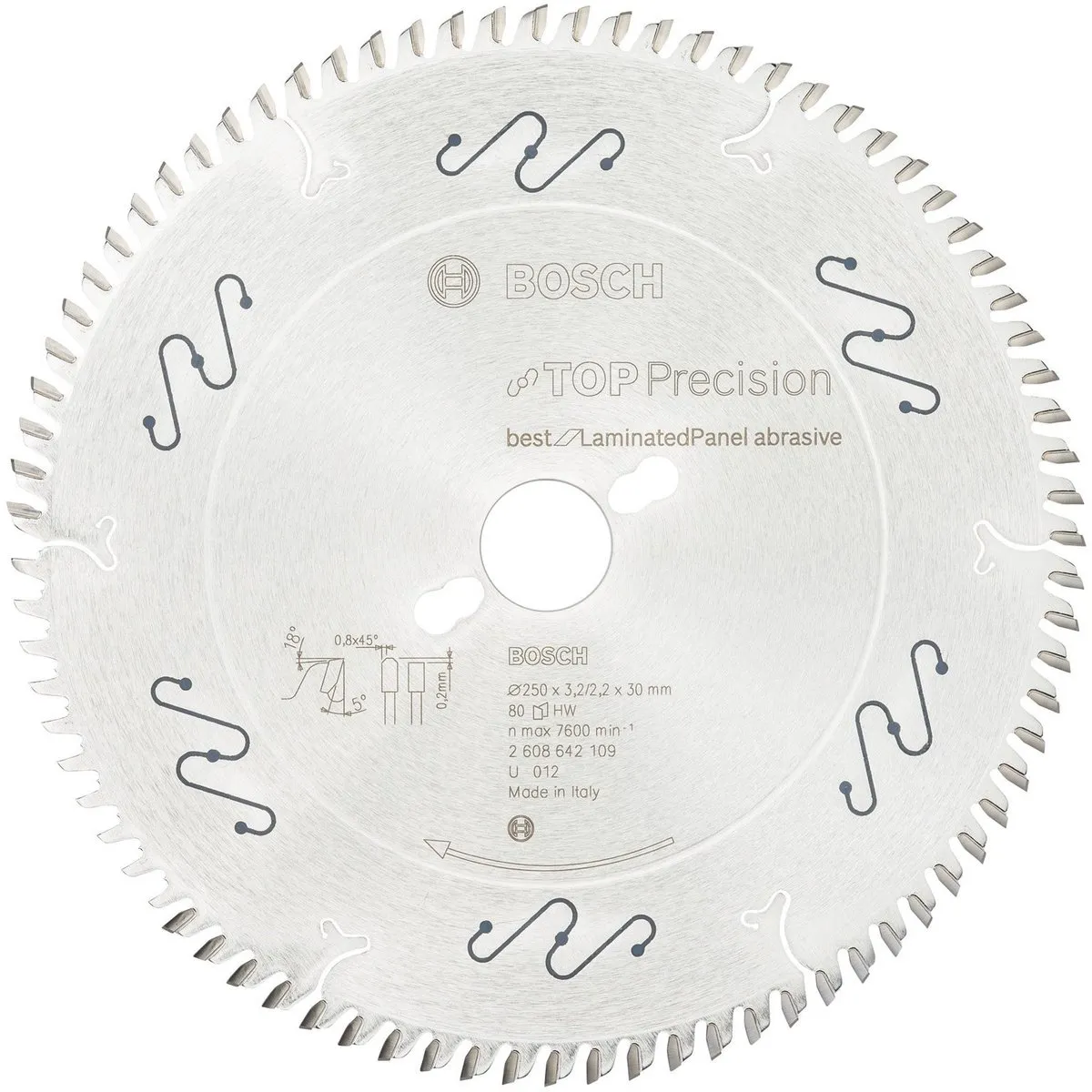 Bosch Professional Cirkelzaagblad Top Precision 250mm